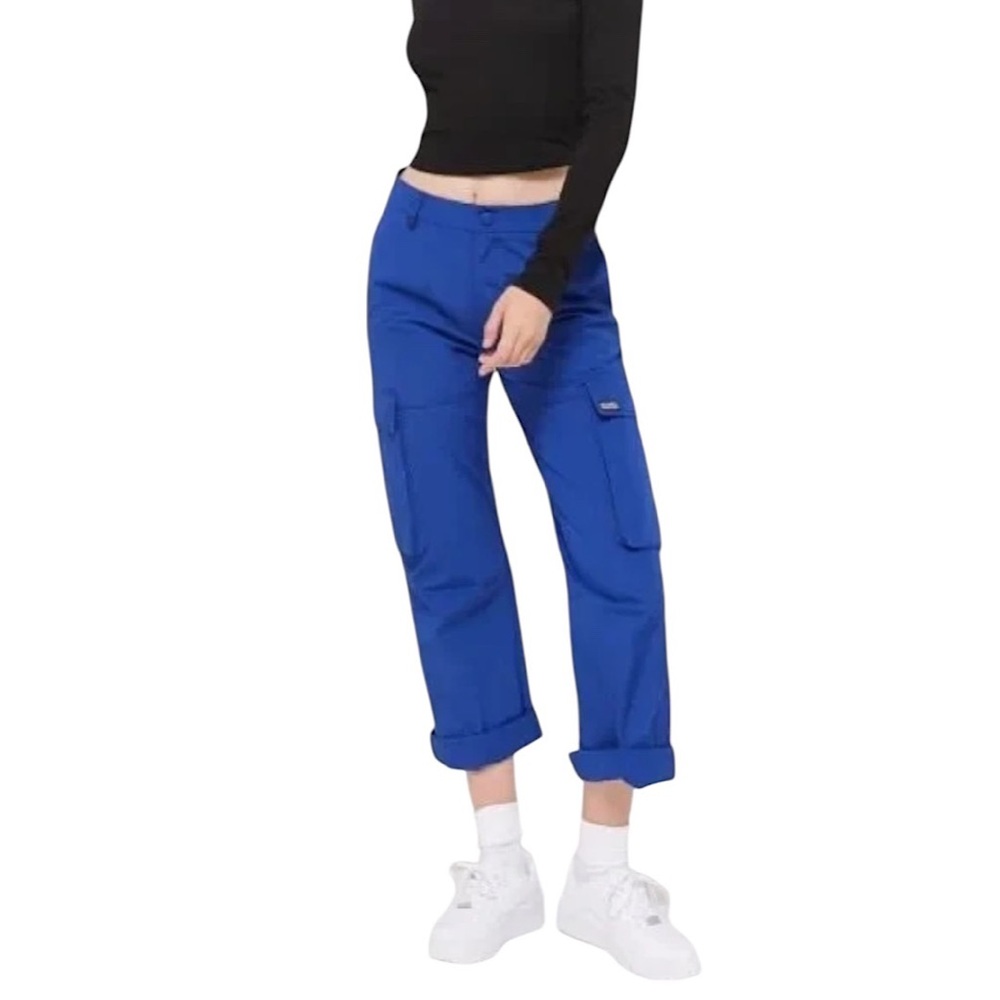 Stussy Cargo Pants Blue High Waisted Lightweight Women’s Size 9 Outdoor Hiking